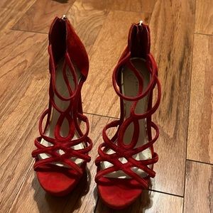 Sexy red Jessica Simpson Suede heels